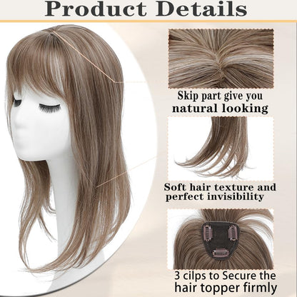 Hair Toppers for Women with Bang Hair Clip with Thinning Hair Wigs Hair Piece