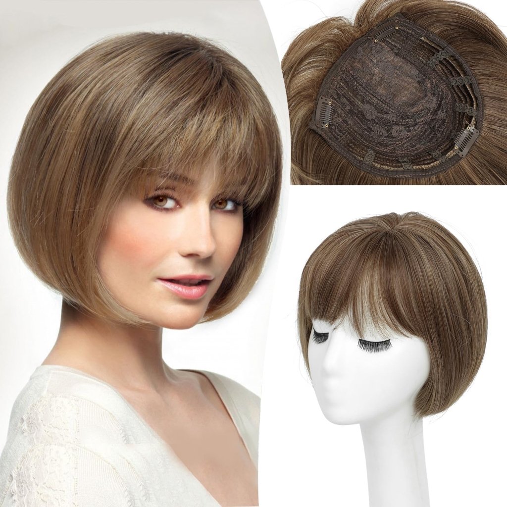 Wigs Hair Topper for Women Short Bob Hair Pieces for Women with Thinning Hair
