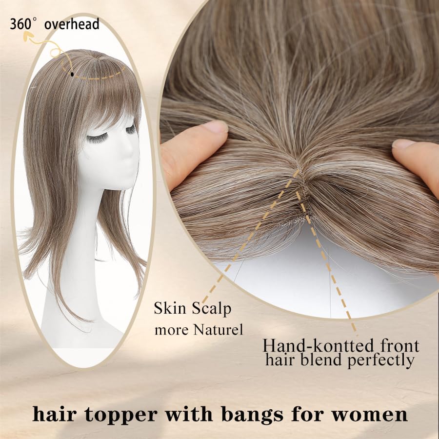 Hair Toppers for Women with Bang Hair Clip with Thinning Hair Wigs Hair Piece