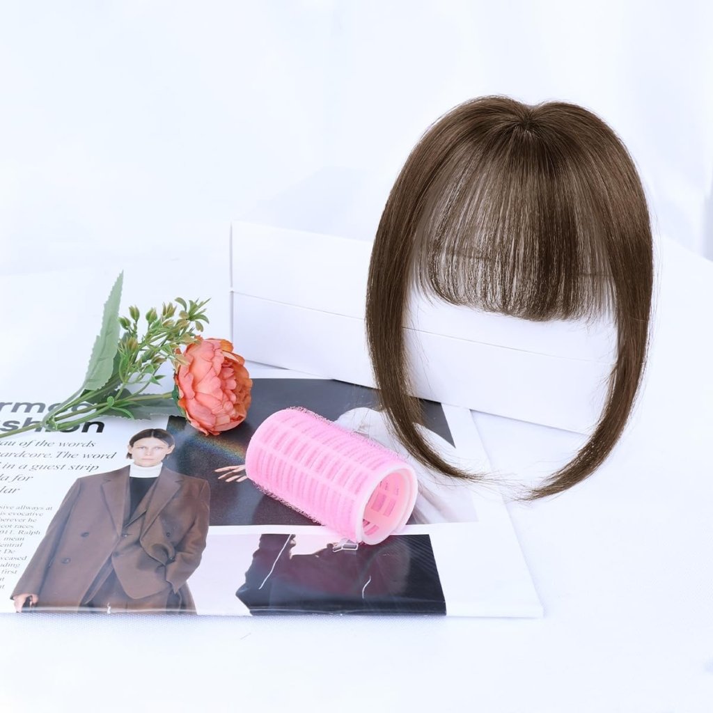 Hair Piece Clip in Bangs Human Hair 360° Cover Wipsy Bangs Hair Toppers for Women