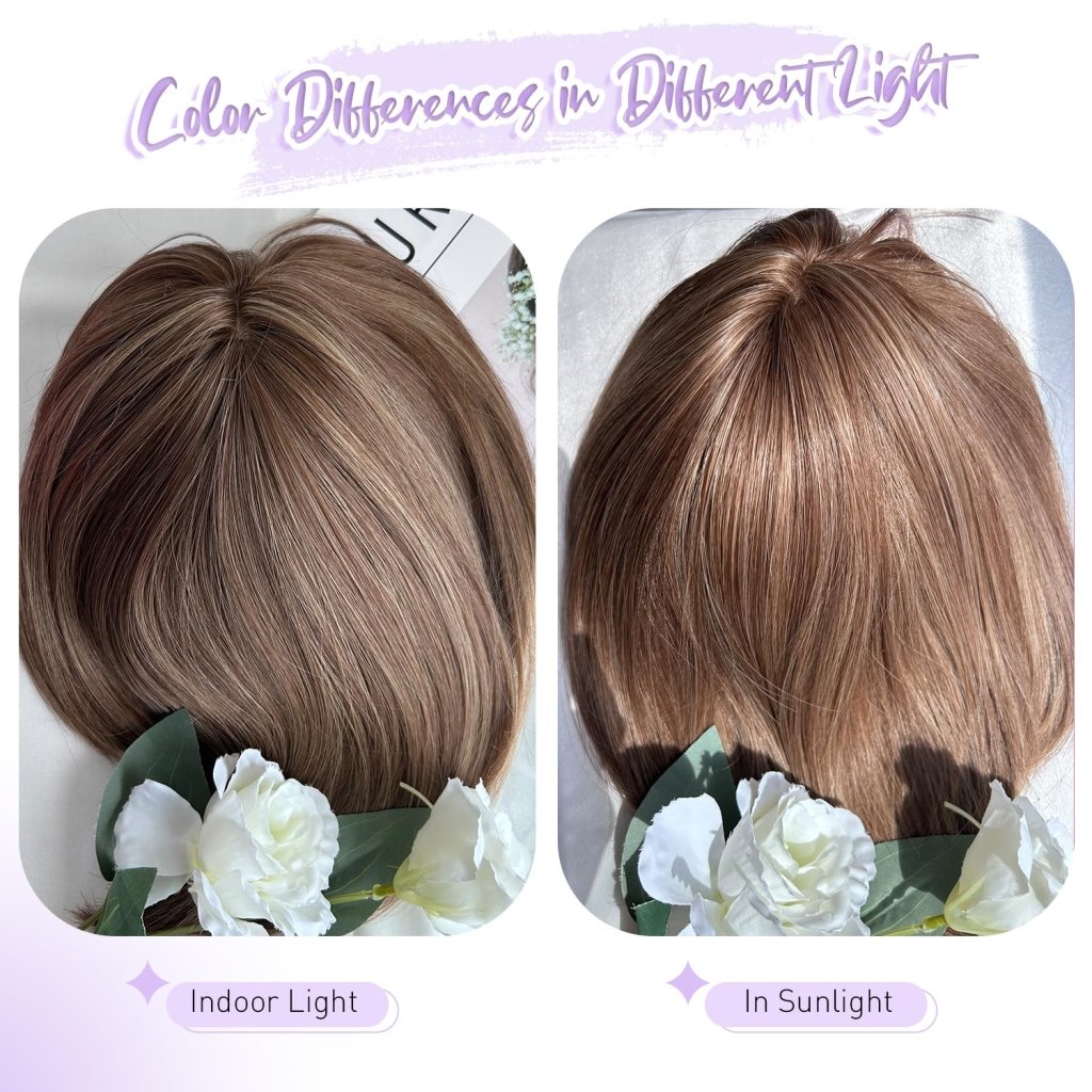 Wigs Hair Topper for Women Short Bob Hair Pieces for Women with Thinning Hair