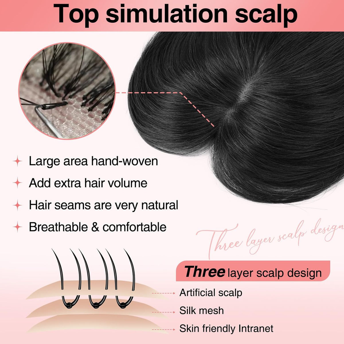 Real Human Hair Toppers for women 10 Inch Clip in Bangs for Thinning Hai Cover Hair Pieces