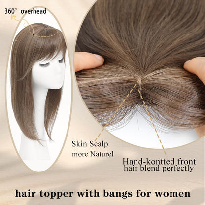Hair Toppers for Women with Bang Hair Clip with Thinning Hair Wigs Hair Piece