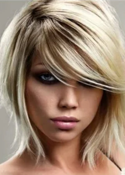 Latest Trend Short Hairstyle Unique Natural Synthetic Hair Wig
