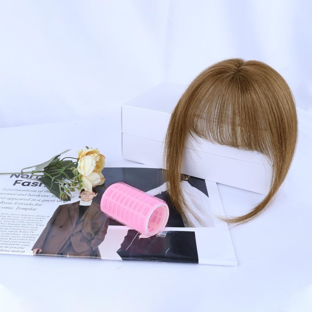 Hair Piece Clip in Bangs Human Hair 360° Cover Wipsy Bangs Hair Toppers for Women