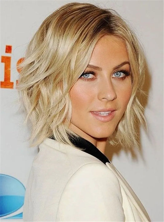 Short Wavy Layered Synthetic Hair Lace Front Wig 12 Inches