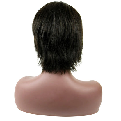 Nia Long Layered Short Straight Capless Human Hair Wigs 10 Inches