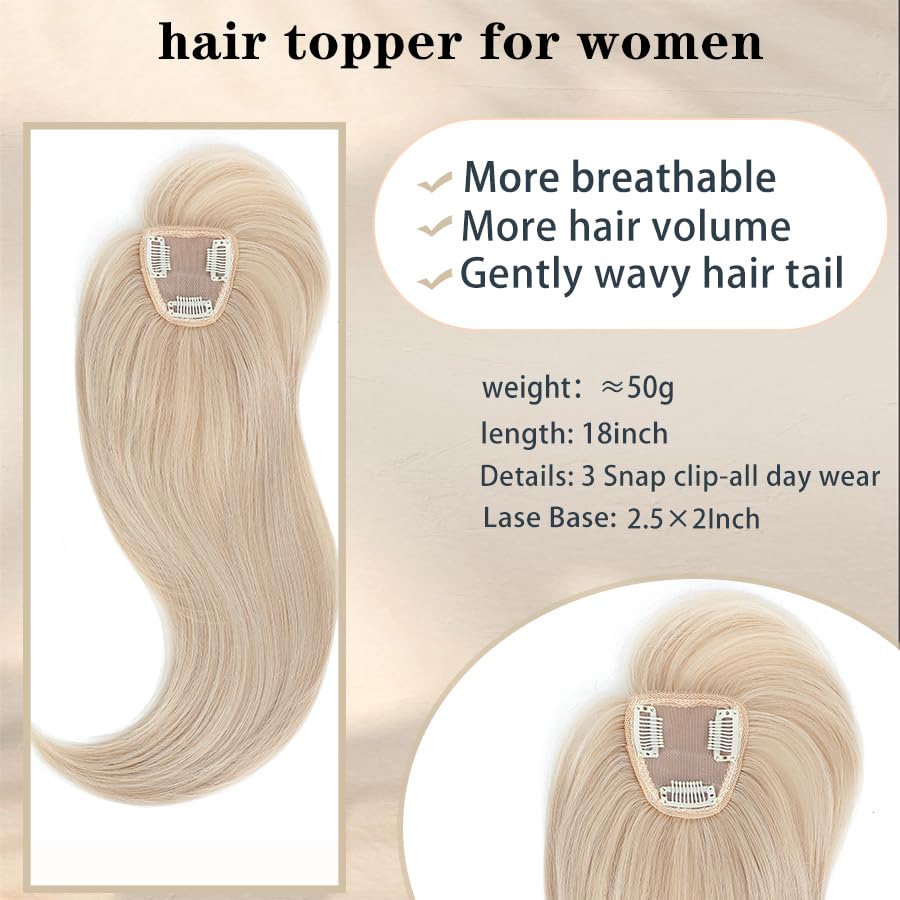 Hair Toppers for Women with Bang Hair Clip with Thinning Hair Wigs Hair Piece