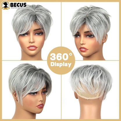 Hair Toppers with Thinning Hair Bangs 360°3D Cover Toupee Hair Pieces for Women Wig with Bangs