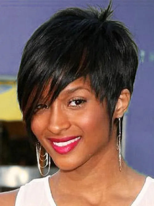 Ciara Short Straight Human Hair Capless Wigs