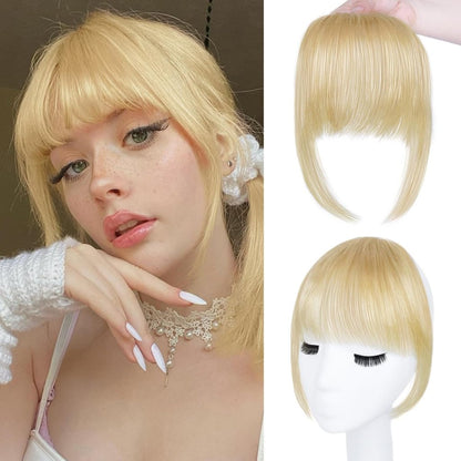 Hair Piece Clip in Bangs Human Hair 360° Cover Wipsy Bangs Hair Toppers for Women