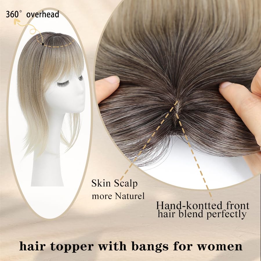 Hair Toppers for Women with Bang Hair Clip with Thinning Hair Wigs Hair Piece
