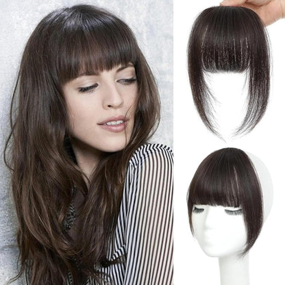 Hair Piece Clip in Bangs Human Hair 360° Cover Wipsy Bangs Hair Toppers for Women