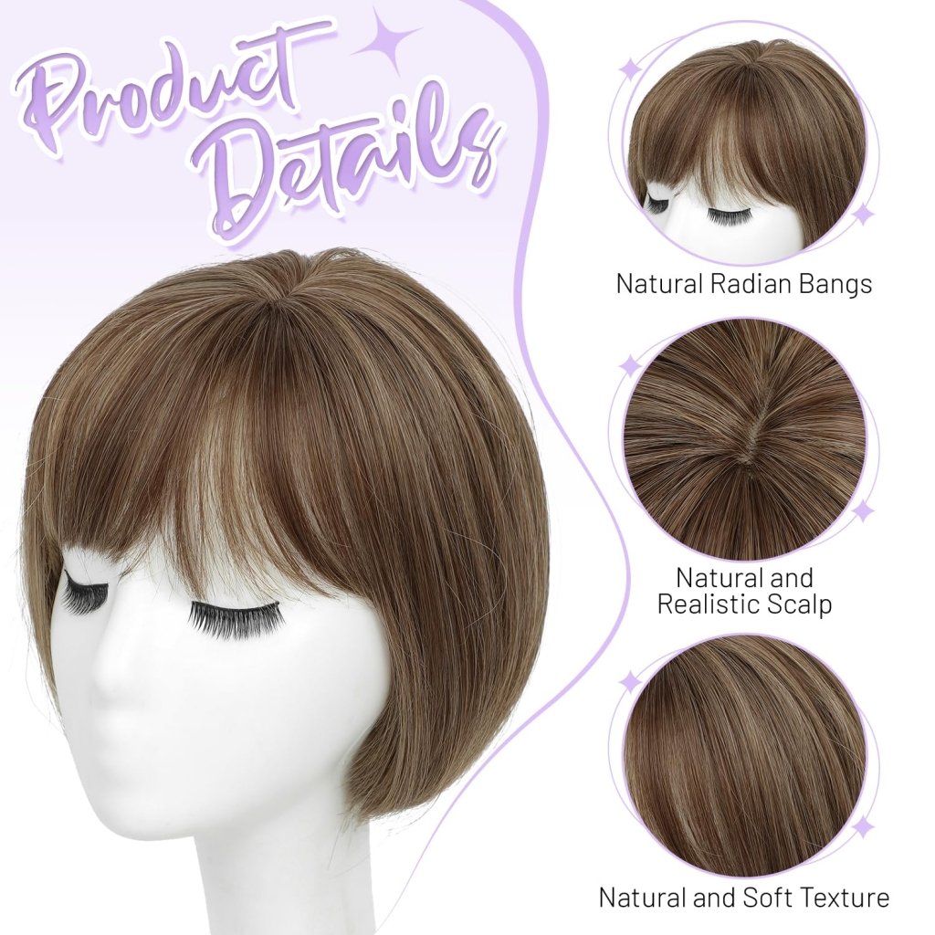 Wigs Hair Topper for Women Short Bob Hair Pieces for Women with Thinning Hair