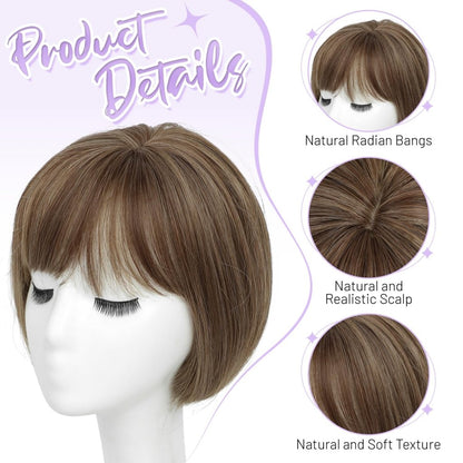 Wigs Hair Topper for Women Short Bob Hair Pieces for Women with Thinning Hair