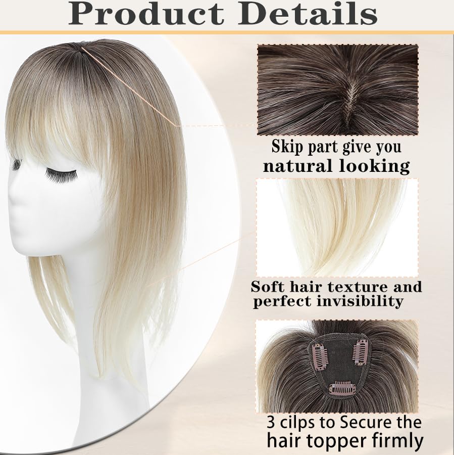 Hair Toppers for Women with Bang Hair Clip with Thinning Hair Wigs Hair Piece