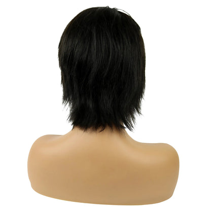 Nia Long Layered Short Straight Capless Human Hair Wigs 10 Inches