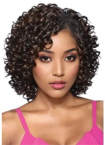 Synthetic Kinky Curly Middle Length Lace Front Women Wigs 12 Inches