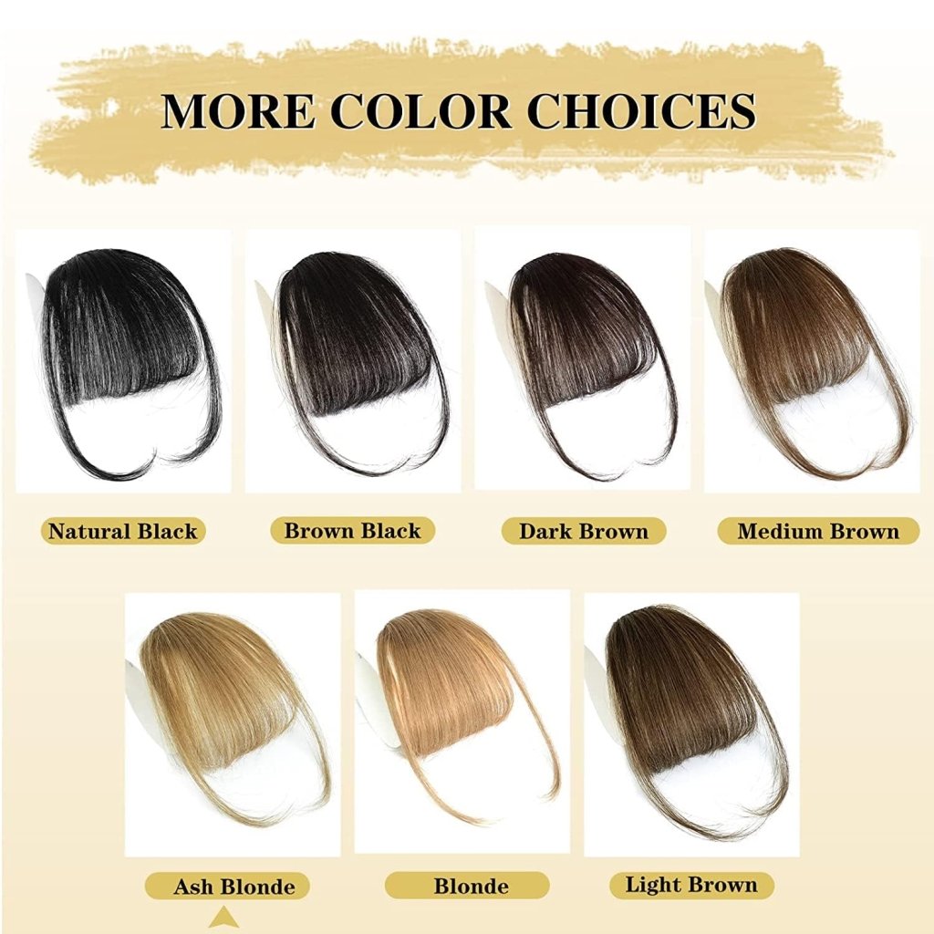Hair Piece Clip in Bangs Human Hair 360° Cover Wipsy Bangs Hair Toppers for Women