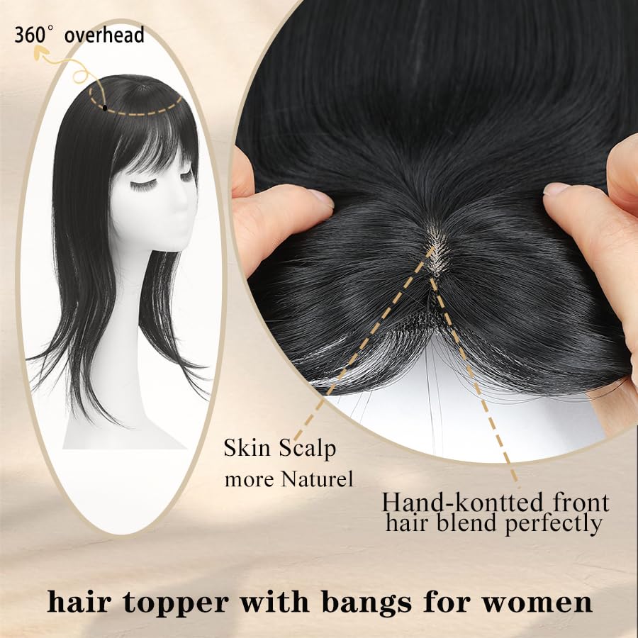 Hair Toppers for Women with Bang Hair Clip with Thinning Hair Wigs Hair Piece