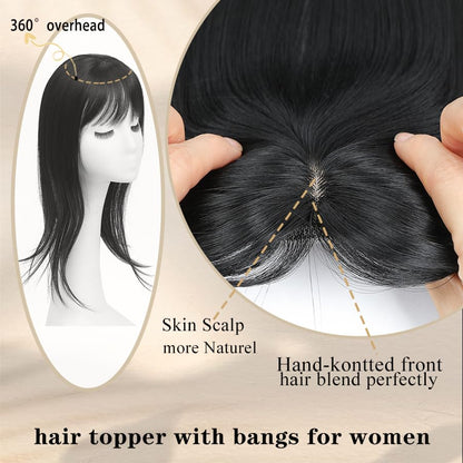 Hair Toppers for Women with Bang Hair Clip with Thinning Hair Wigs Hair Piece