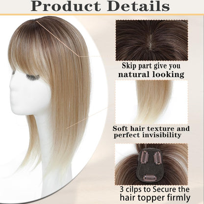 Hair Toppers for Women with Bang Hair Clip with Thinning Hair Wigs Hair Piece