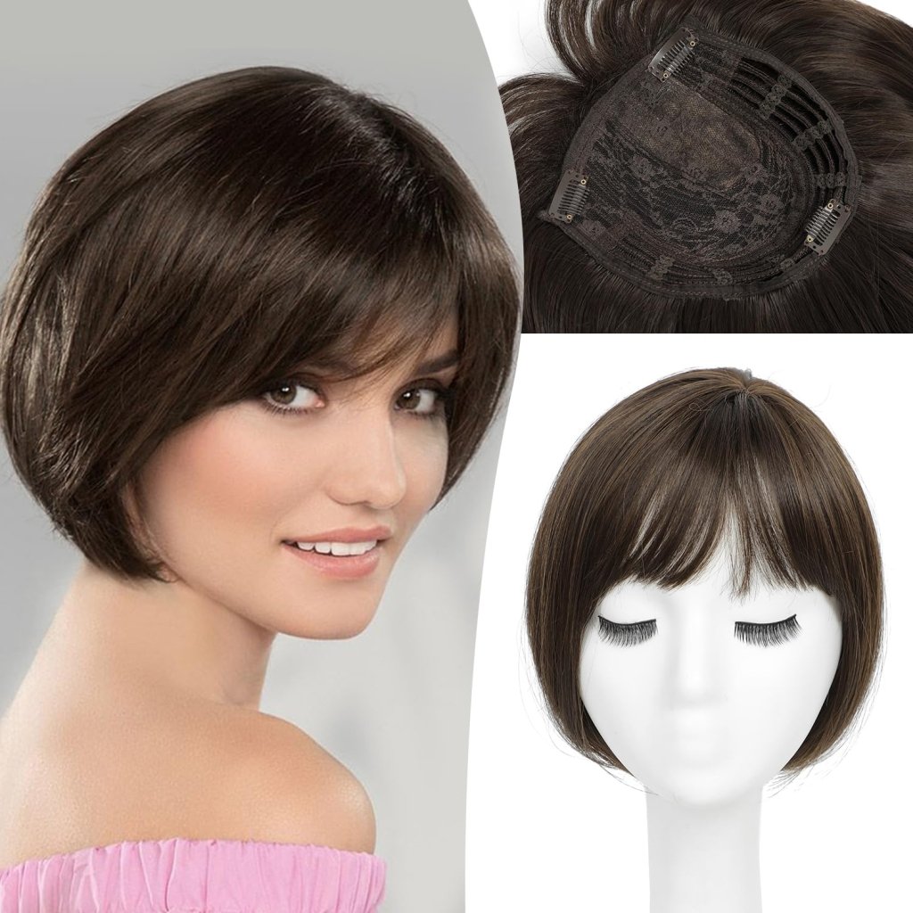 Wigs Hair Topper for Women Short Bob Hair Pieces for Women with Thinning Hair
