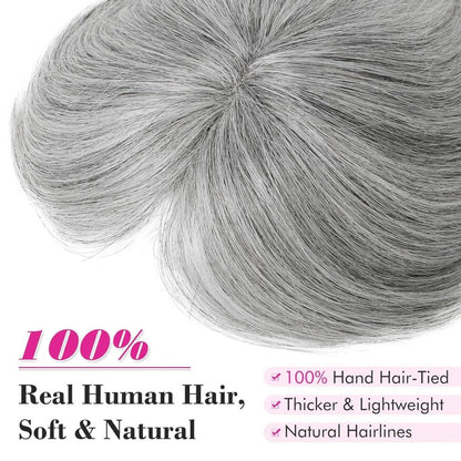 Human Hair wigs Pieces 6 Inch Hair Toppers Top Hair Extensions