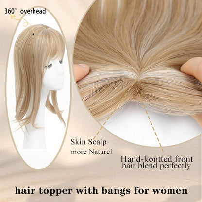 Hair Toppers for Women with Bang Hair Clip with Thinning Hair Wigs Hair Piece