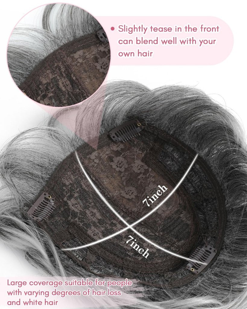 Hair Topper Short Pixie Cut Pieces for Women with Thinning Human Hair Wigs