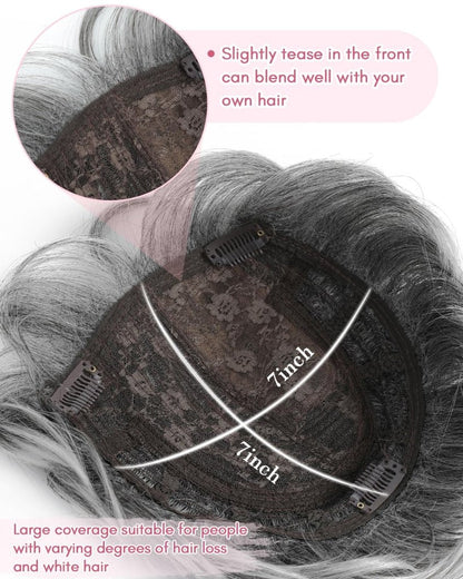 Hair Topper Short Pixie Cut Pieces for Women with Thinning Human Hair Wigs