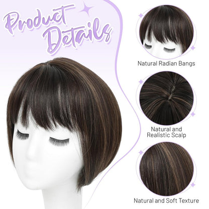 Wigs Hair Topper for Women Short Bob Hair Pieces for Women with Thinning Hair