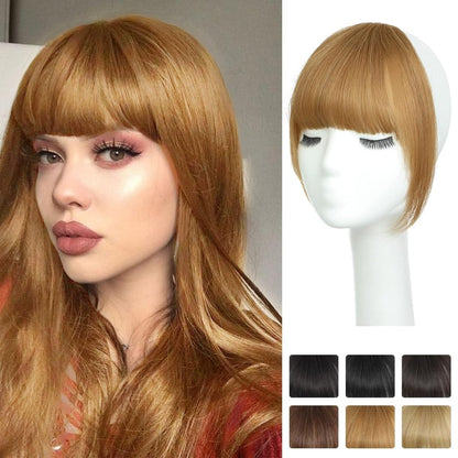 Hair Piece Clip in Bangs Human Hair 360° Cover Wipsy Bangs Hair Toppers for Women