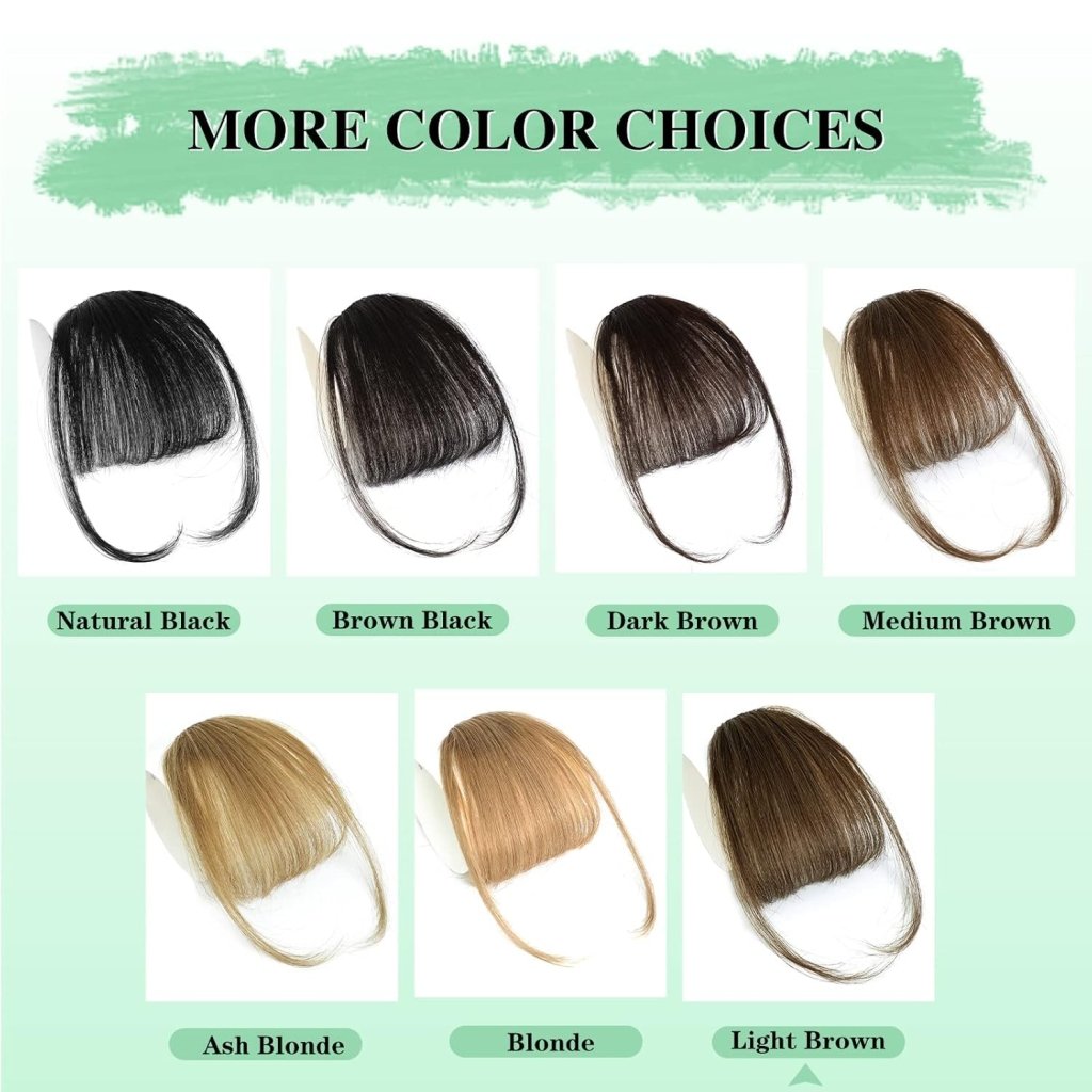 Hair Piece Clip in Bangs Human Hair 360° Cover Wipsy Bangs Hair Toppers for Women