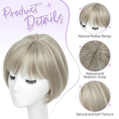 Wigs Hair Topper for Women Short Bob Hair Pieces for Women with Thinning Hair
