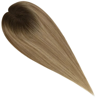 Large Base Hair Topper Virgin Real Hair Topper Balayage ColorWigs Hair PieceWigs Hair Piece