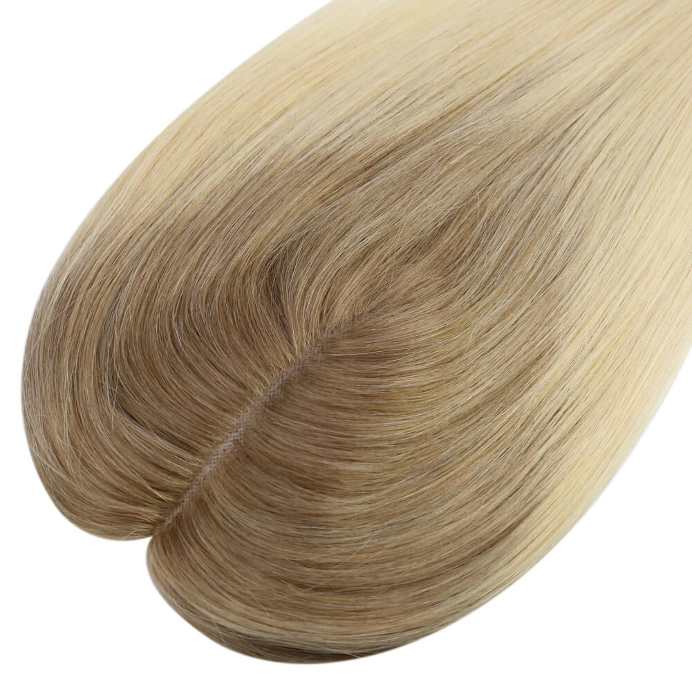 3*5inch Wigs Hair Piece Hair Toppers For Women Ombre Brown to Blonde