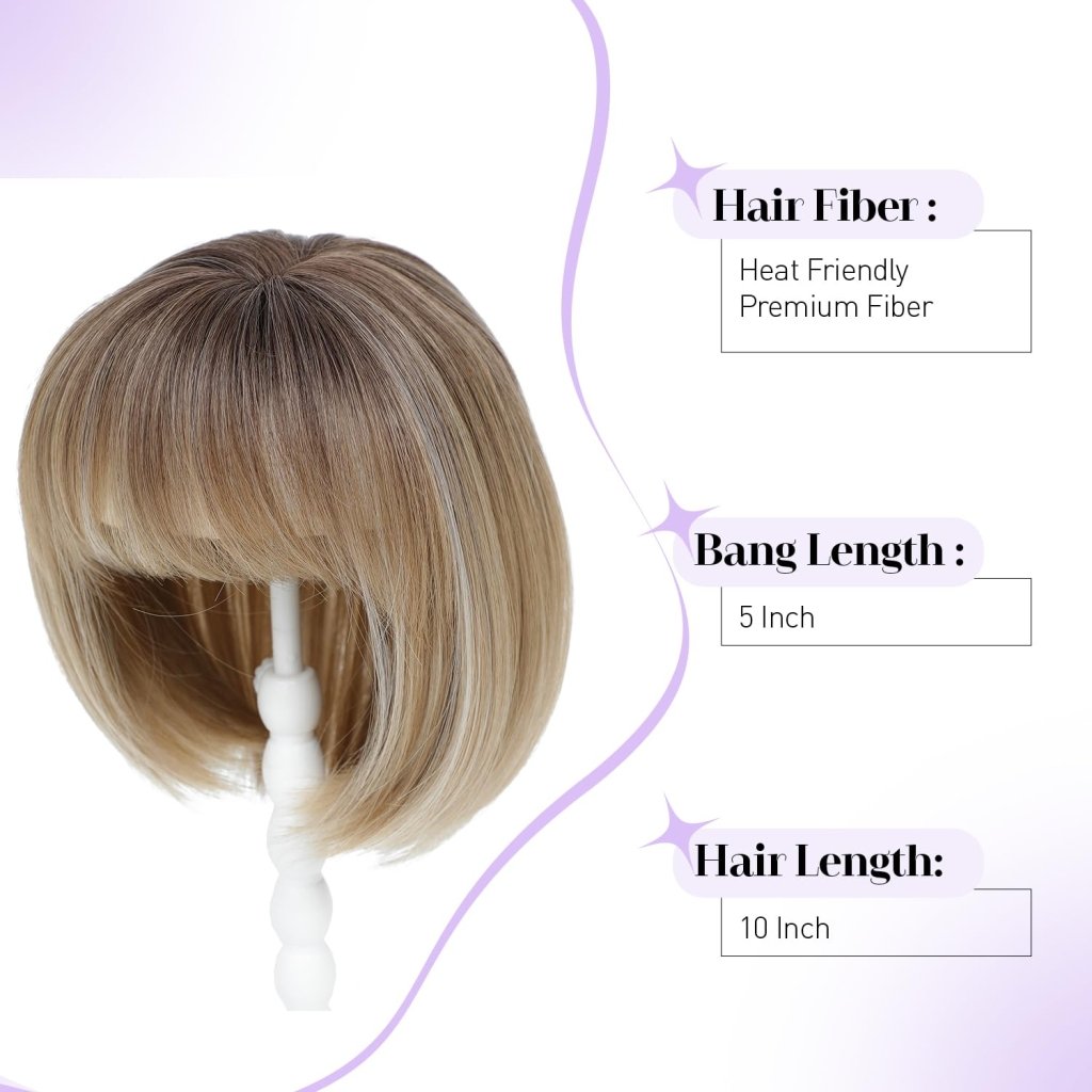 Wigs Hair Topper for Women Short Bob Hair Pieces for Women with Thinning Hair