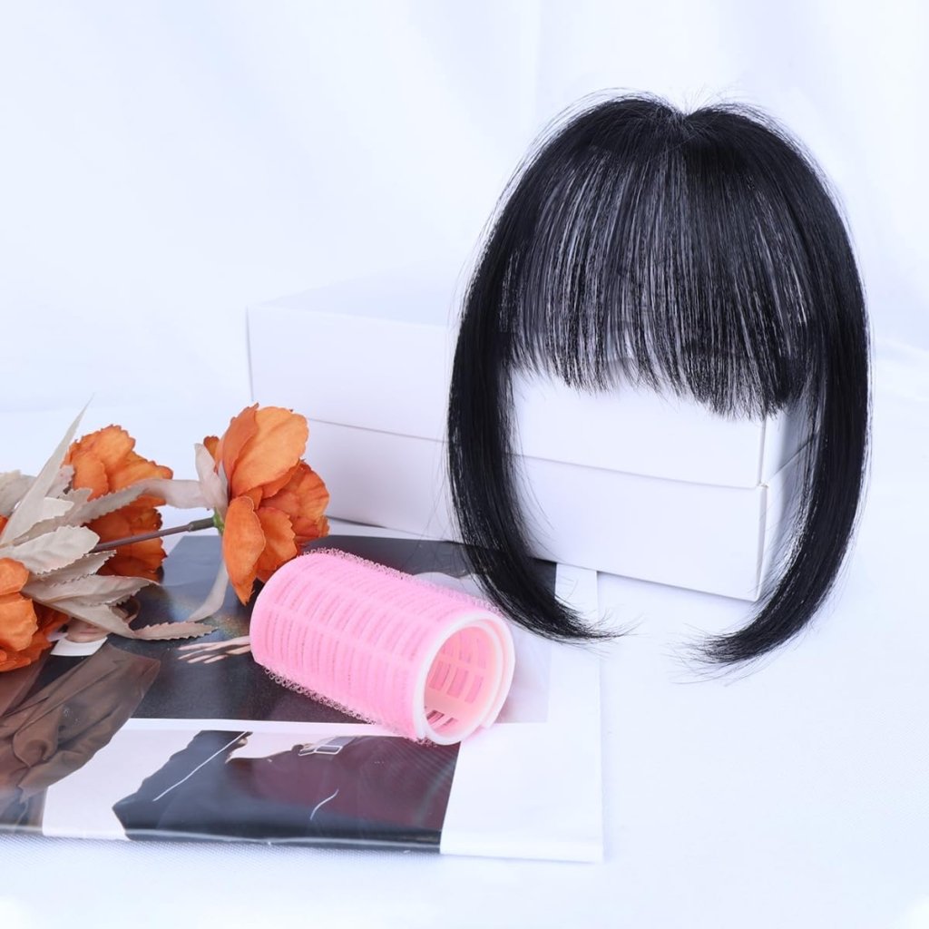 Hair Piece Clip in Bangs Human Hair 360° Cover Wipsy Bangs Hair Toppers for Women