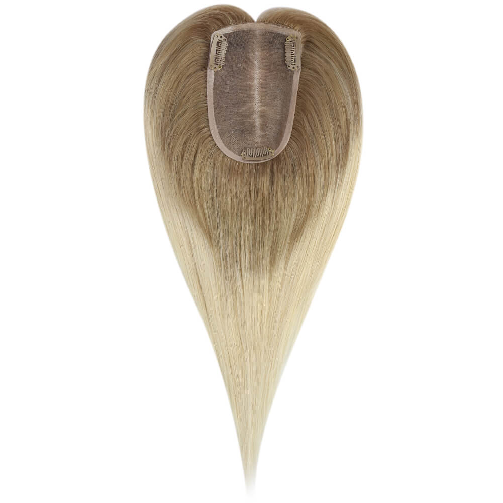 3*5inch Wigs Hair Piece Hair Toppers For Women Ombre Brown to Blonde