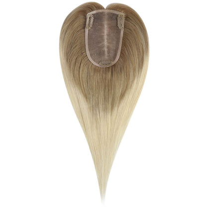 3*5inch Wigs Hair Piece Hair Toppers For Women Ombre Brown to Blonde