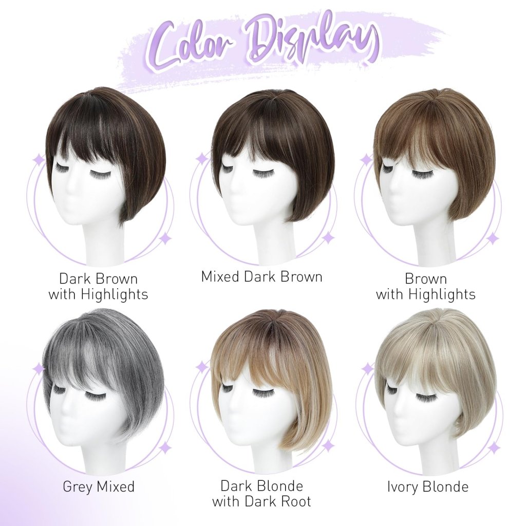 Wigs Hair Topper for Women Short Bob Hair Pieces for Women with Thinning Hair