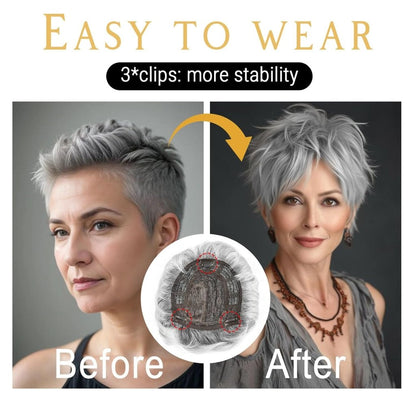 Hair Toppers with Thinning Hair Bangs 360°3D Cover Toupee Hair Pieces for Women Wig with Bangs