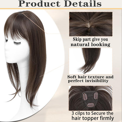 Hair Toppers for Women with Bang Hair Clip with Thinning Hair Wigs Hair Piece