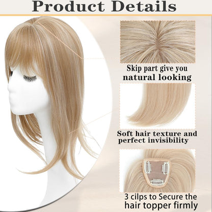 Hair Toppers for Women with Bang Hair Clip with Thinning Hair Wigs Hair Piece