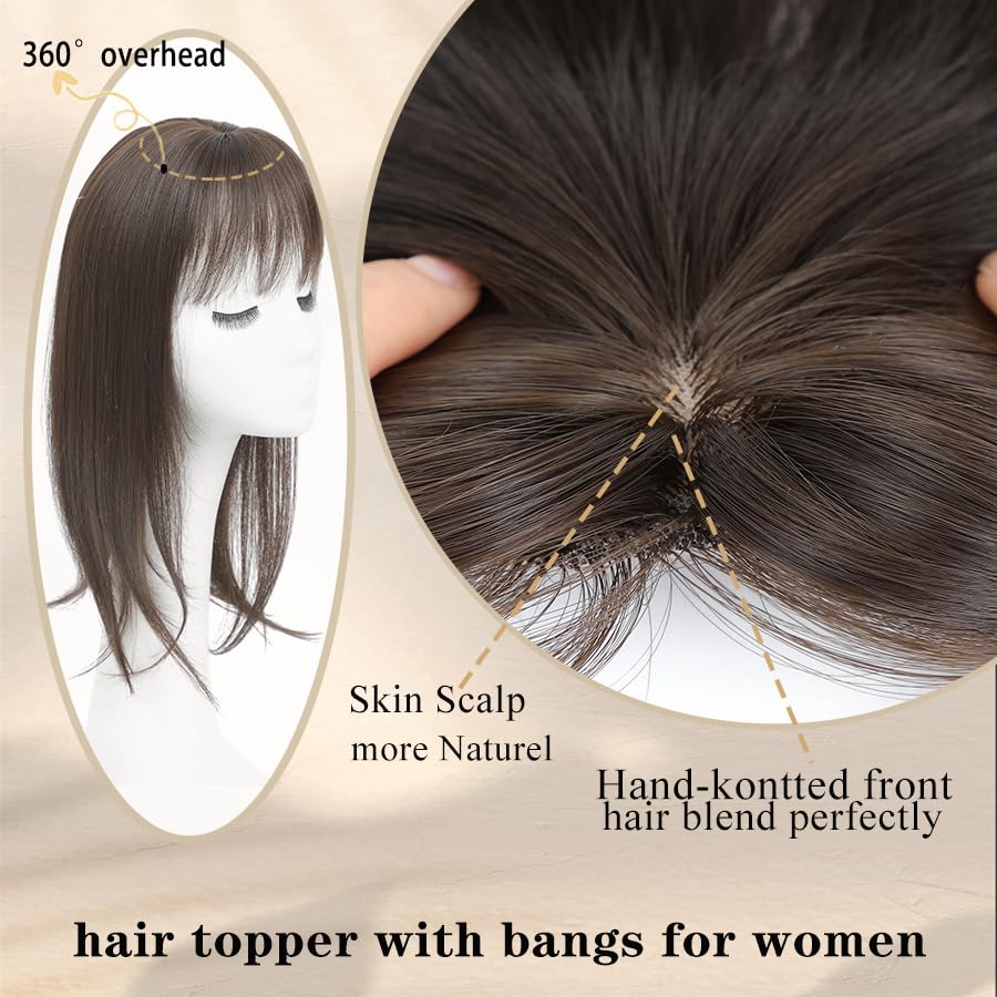 Hair Toppers for Women with Bang Hair Clip with Thinning Hair Wigs Hair Piece