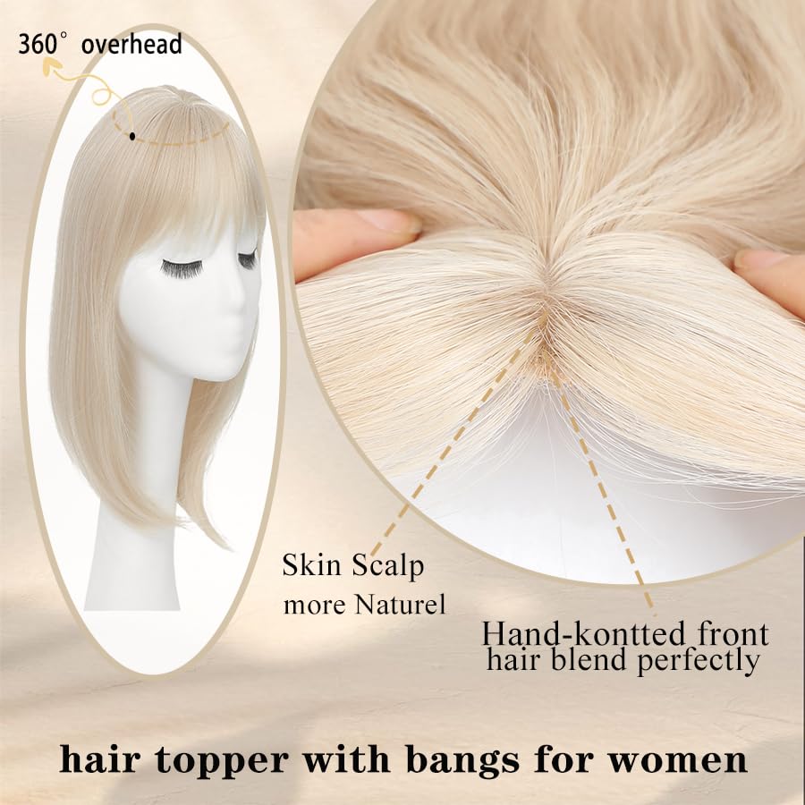 Hair Toppers for Women with Bang Hair Clip with Thinning Hair Wigs Hair Piece