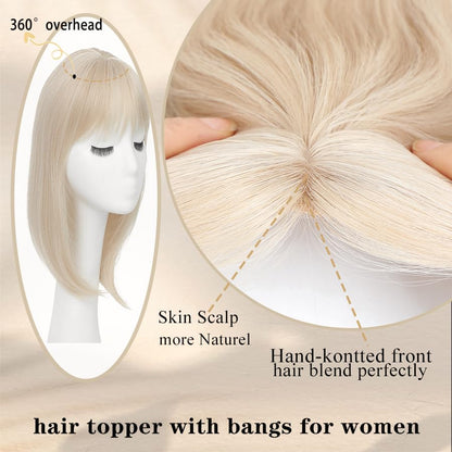 Hair Toppers for Women with Bang Hair Clip with Thinning Hair Wigs Hair Piece