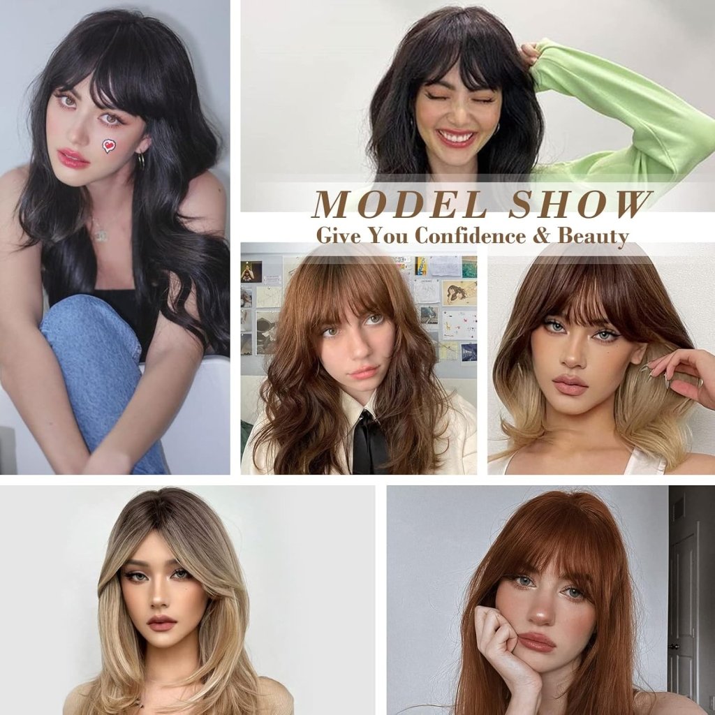 Hair Toppers Real Human Hair 10 inch with Bangs for Women Thinning Hair Dark Grey