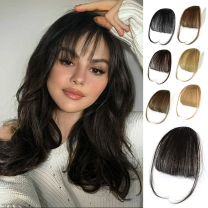 Hair Piece Clip in Bangs Human Hair 360° Cover Wipsy Bangs Hair Toppers for Women